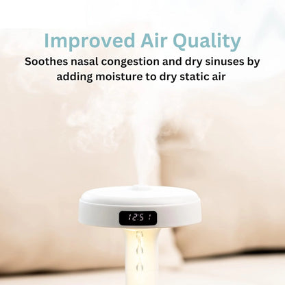 Anti-Gravity Water Drop Humidifier LED Display 800ML Droplets Ultrasonic Quiet Cool Mist Maker Fogger Desktop Humidifiers for Office Bedroom