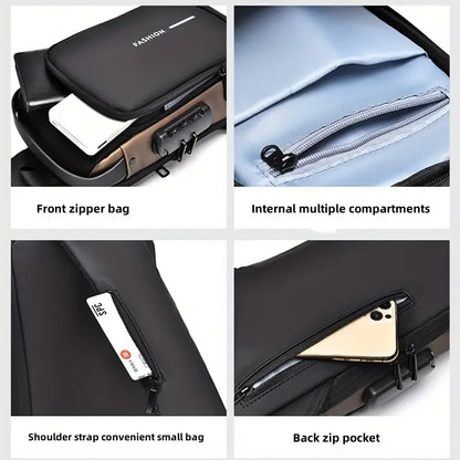 Sugarpods Anti Theft Backpack for Men & Women, Sling Bag CrossBody Backpack