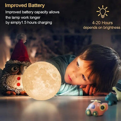 3D Moon lamp 7 Multi Colors Changing Touch Sensor