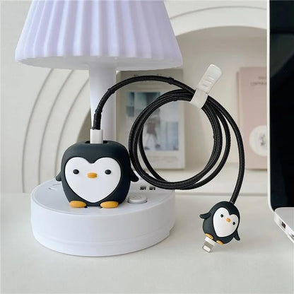 Silicone charger Case with Wire Saver – Penguin