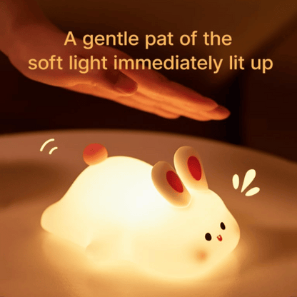 Cute Lazy Rabbit Night Light for Children, Girls for Valentine’s Day (Multicolor)
