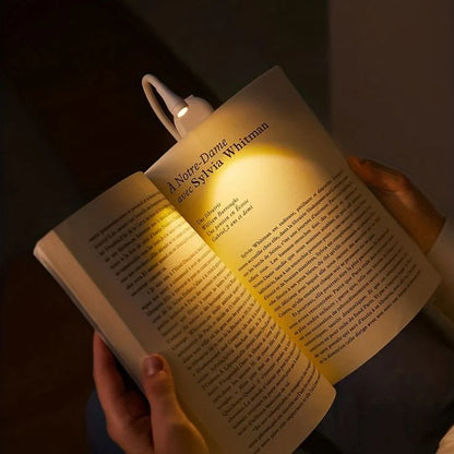 Rechargeable Clip-On Book Light – USB, 3 Colors, Dimmable