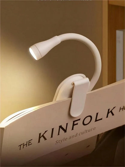 Rechargeable Clip-On Book Light – USB, 3 Colors, Dimmable