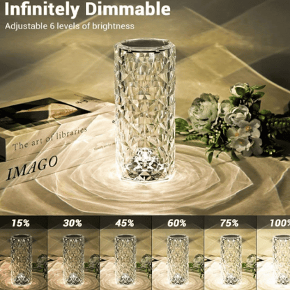 Crystal Lamp, 16 Color Changing Rose Diamond Table Lamp